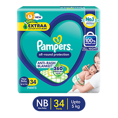 Pampers Diaper Pants - New Born, All Round Protection, Anti-rash Blanket, New & Improved