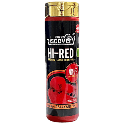 Taiyo Pluss Discovery Hi - Red Premium Flower Horn Fish Food - With More Astaxanthin, Highly Colour Enhancing Formula Increases Life Span