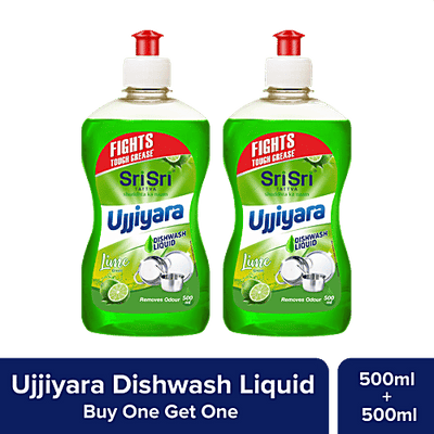 Sri Sri Tattva Ujjiyara Liquid Dishwash - Lime Green