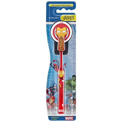 Marvel Kids Toothbrush - Ironman, Extra Soft Bristles, Ergonomically Designed Grip