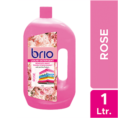 Brio Liquid Detergent - Rose, Removes Tough Stains