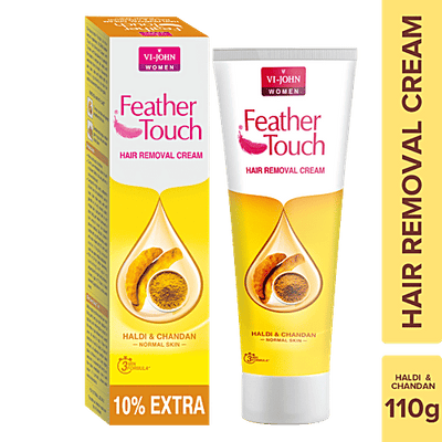 VI-JOHN Feather Touch Hair Removal Cream - Haldi & Chandan, For Normal Skin