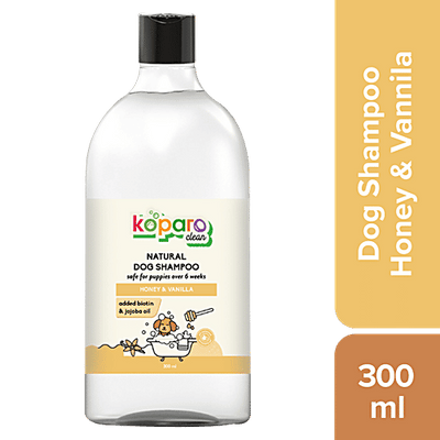 Koparo Clean Dog Shampoo - Honey & Vanilla, Promotes Skin Health, Safe For Puppies Over 6 Weeks