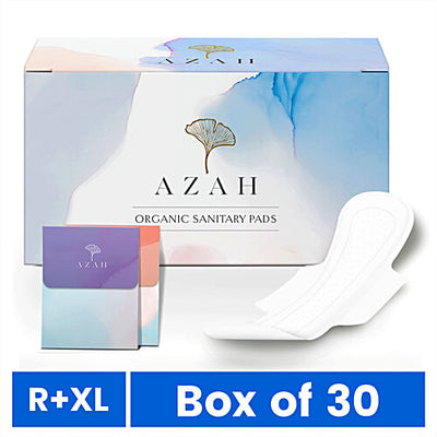 Azah Rash-Free Organic Sanitary Pads - With Disposable Bags