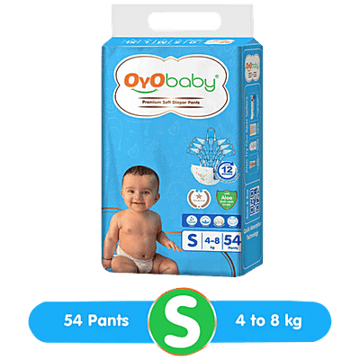 Oyo Baby Premium Soft Diaper Pants - Highly Absorbent, Prevents Leakage, S
