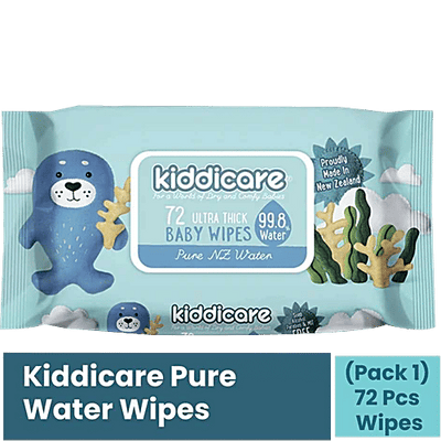 Kiddicare Pure Water Baby Wipes - Ultra Thick, Soft, Paraben Free