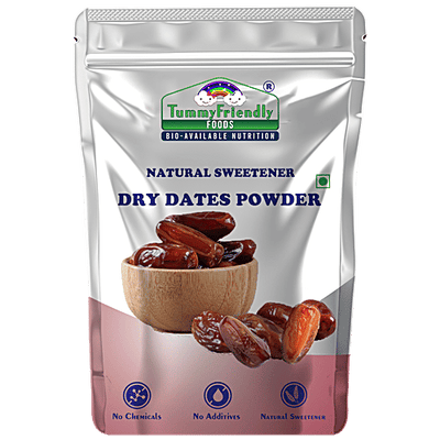 ummyFriendly Foods Dry Dates Powder - Natural Sweetener, Rich In Iron, Energy Booster, No Additives