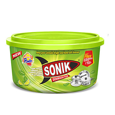 Sonik Dishwash - Removes Tough Stains & Grease, Safe On Hands