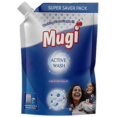 mugi Active Wash Liquid Detergent - Suitable For Machine & Bucket Wash