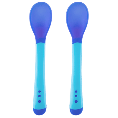 LuvLap Tiny Love Heat Sensitive Silicone Spoon - Blue,