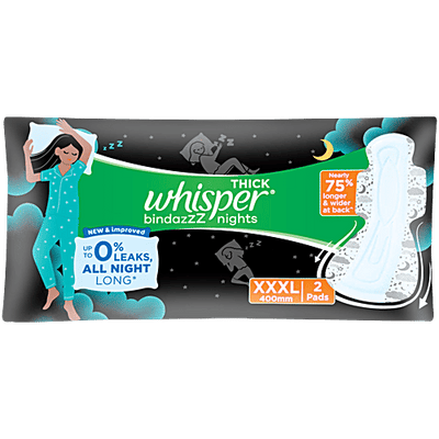 Whisper Bindazzz Nights Thick Sanitary Pads