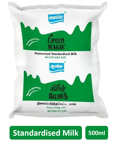 Aavin Green Magic Fresh Milk (Pouch)