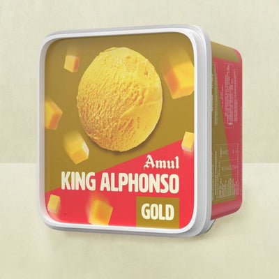 Amul Gold King Alphonso Ice Cream Tub