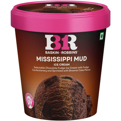 Baskin Robbins Mississippi Mud Ice Cream Tub