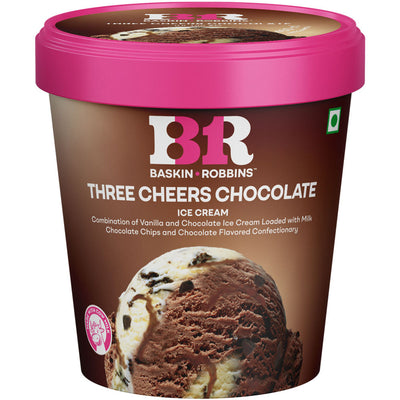 Baskin Robbins Three Cheers Chocolate Ice Cream Tub