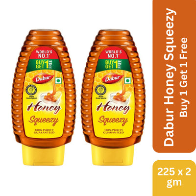 Dabur Honey Squeezy, 100% Pure World's No.1 Honey Brand – Buy 1 Get 1 Free