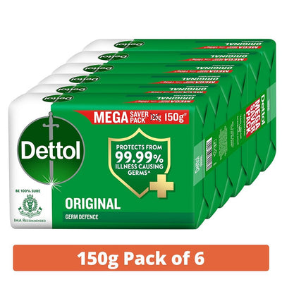 Dettol Original Germ Protection Bathing Soap Bar| Kills 99.99% Germs