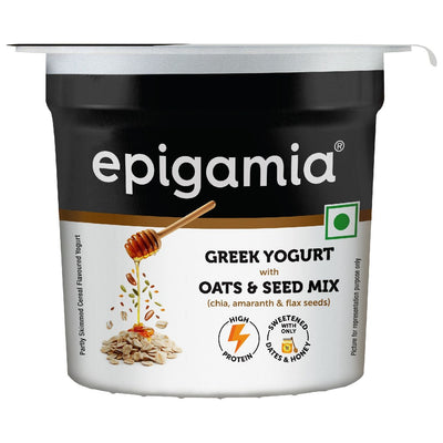 Epigamia Greek Yogurt With Oats & Seed Mix