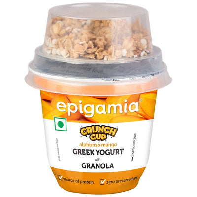 Epigamia Mango Crunch Cup - Greek Yogurt With Granola