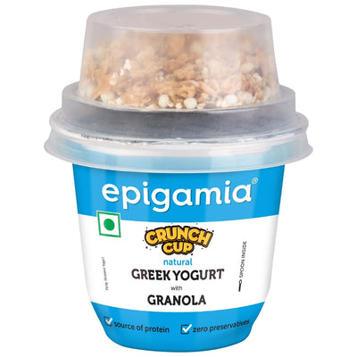 Epigamia Natural Crunch Cup | Greek Yogurt With Granola