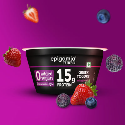 Epigamia Turbo 12 g Protein Yogurt | Mixed Berries
