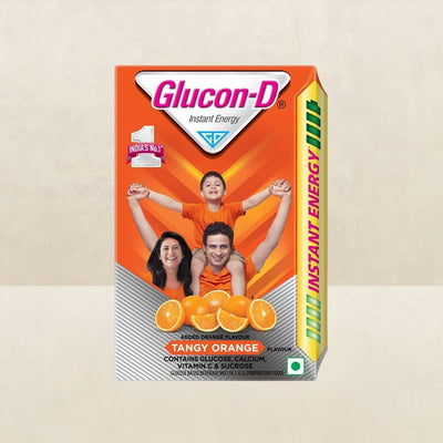 Glucon-D Tangy Orange Glucose Powder Refill - 450 g