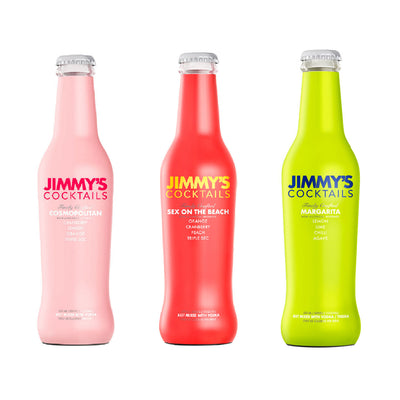 Jimmy's Cocktails Cosmopolitan Cocktail(250ml), Jimmy's Cocktails Non Alcoholic Beverage - Sex On The Beach Mixer(250ml) & Jimmy's Cocktails Margarita(250ml) Combo