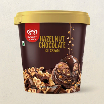 Kwality Wall's Hazelnut Chocolate Ice Cream Tub