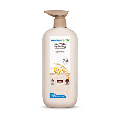 Mamaearth Rice Water Hydrating Body Lotion With Rice Water & Niacinamide For Dewy Glass Skin