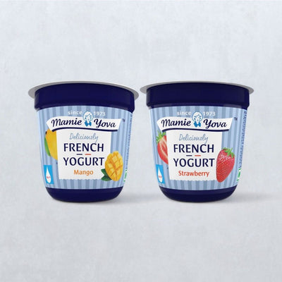 Mamie Yova Deliciously French Fruit Yogurt Mango(90gms) & Mamie Yova Deliciously French Fruit Yogurt Strawberry(90gms) Combo
