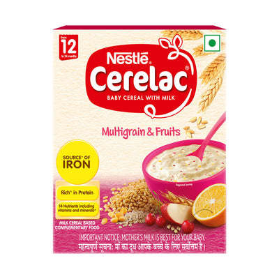 Nestle Cerelac Baby Cereal with Milk | Multigrain and Fruits - Stage 4 | 12 to 24 Months