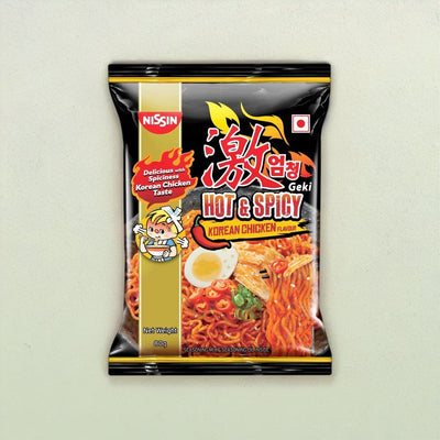 Nissin Geki - Hot and Spicy Korean Chicken Flavoured Ramen Instant Noodles