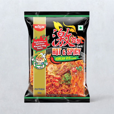 Nissin Geki - Hot and Spicy Korean Veg Flavoured Ramen Instant Noodles