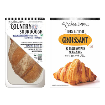 O Country Sourdough(330gms) & O Croissant(70gms) Combo
