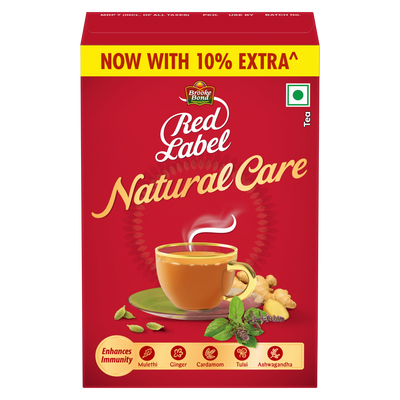 Red Label Natural Care Tea | with 5 Ayurvedic Ingredients