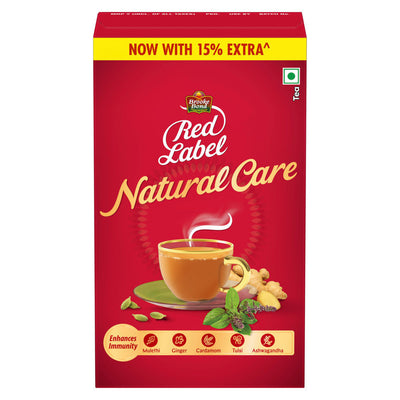 Red Label Natural Care Tea | with 5 Ayurvedic Ingredients