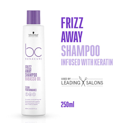 Schwarzkopf Professional Bonacure Frizz Away Shampoo With Babassu Oil,With Vegan Keratin