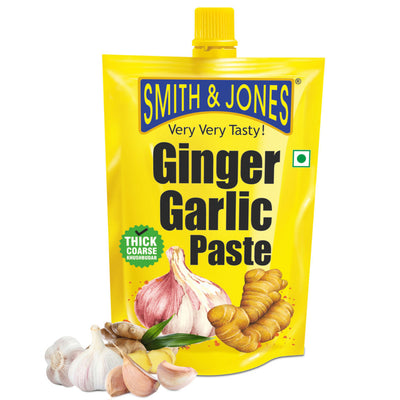 Smith & Jones Ginger Garlic Paste, Thick & Coarse Paste for Cooking
