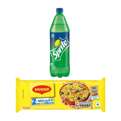 Sprite Soft Drink Pet(1.25l) & Maggi 2- Minute Instant Masala Noodles(280gms) Combo