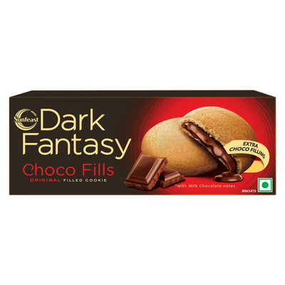 Sunfeast Dark Fantasy Choco Fills, Original Filled Cookies with Choco Crème | Perfect Snack