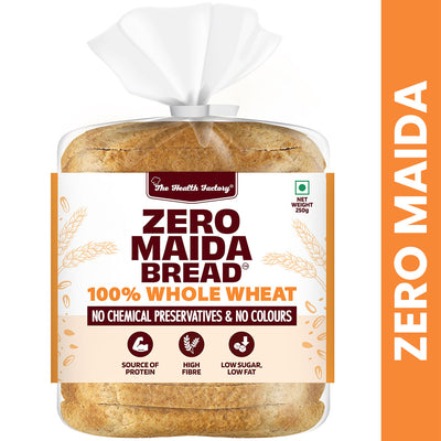 The Health Factory Zero Maida Bread - 100% Whole Wheat