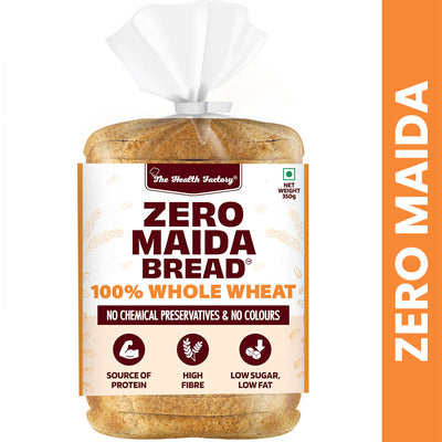 The Health Factory Zero Maida Bread - 100% Whole Wheat