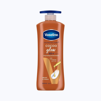 Vaseline Cocoa Glow Serum In Lotion, 100% Pure Cocoa & Shea Butter for Glowing & Soft Skin