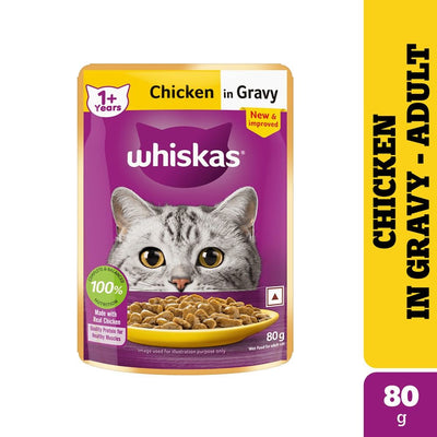 Whiskas Adult Wet Cat Food - Chicken in Gravy | 1+ Years