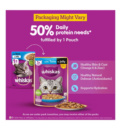 Whiskas Tuna In Jelly, Adult Wet Cat Food Pouch